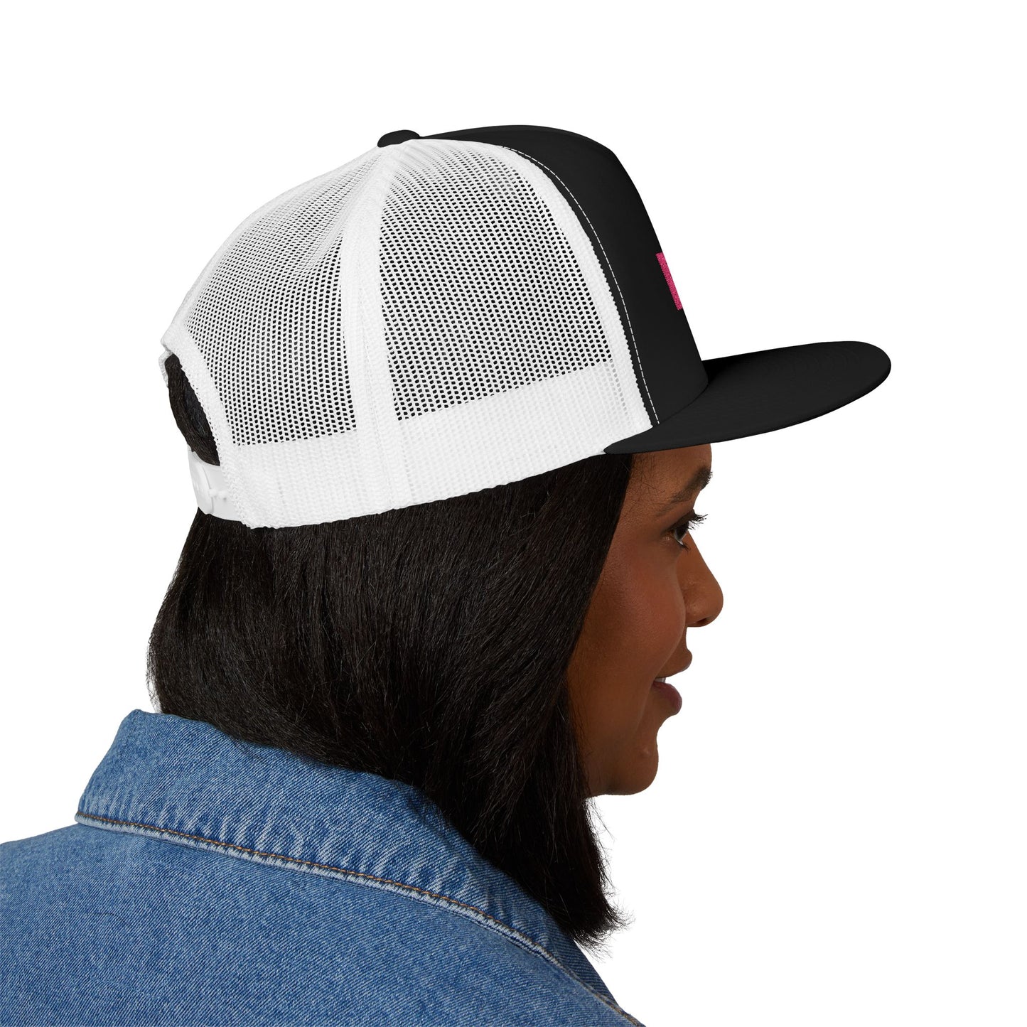 Pink Bear 5 Panel Trucker Cap