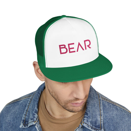 Pink Bear 5 Panel Trucker Cap