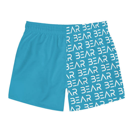 Modern Bear Swim Trunks- Turquoise