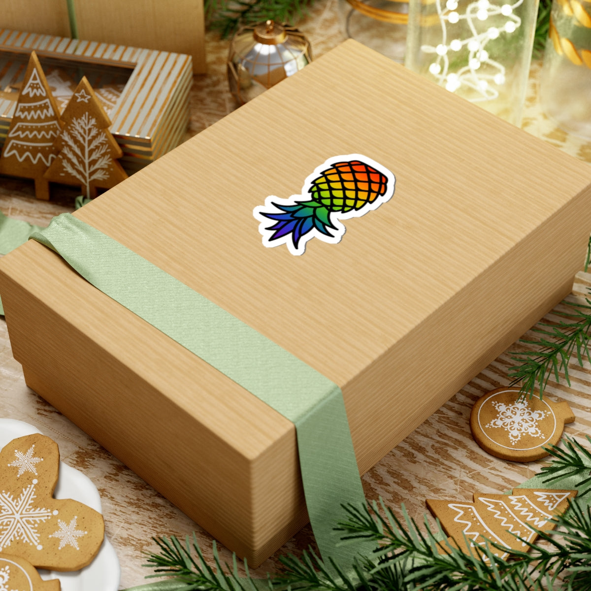 Rainbow Swingers Pineapple Sticker