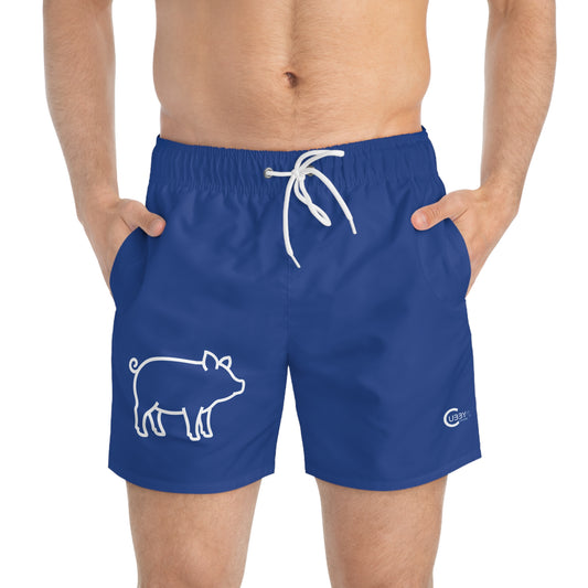 Pig Swim Trunks- Blue