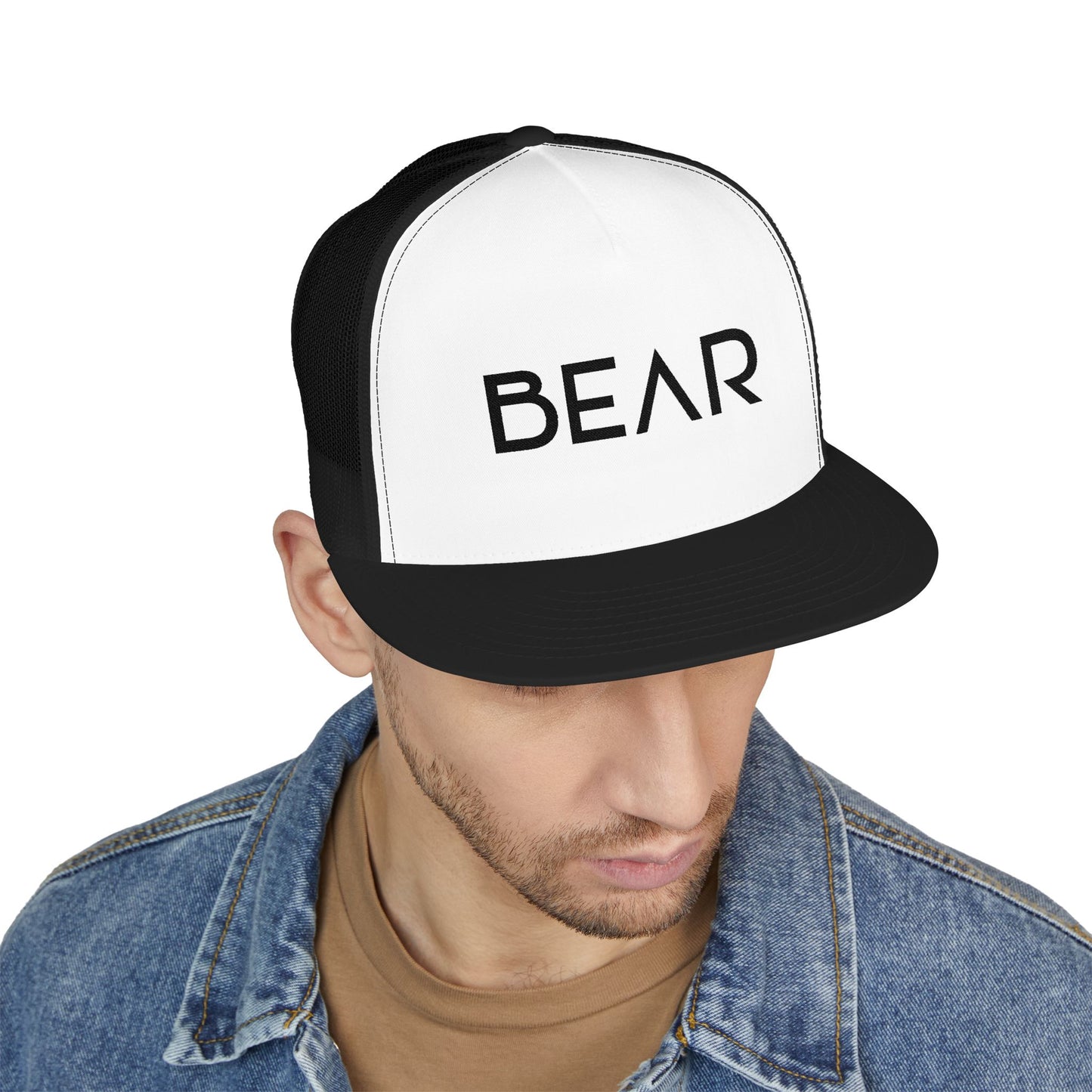 Bear 5 Panel Trucker Cap