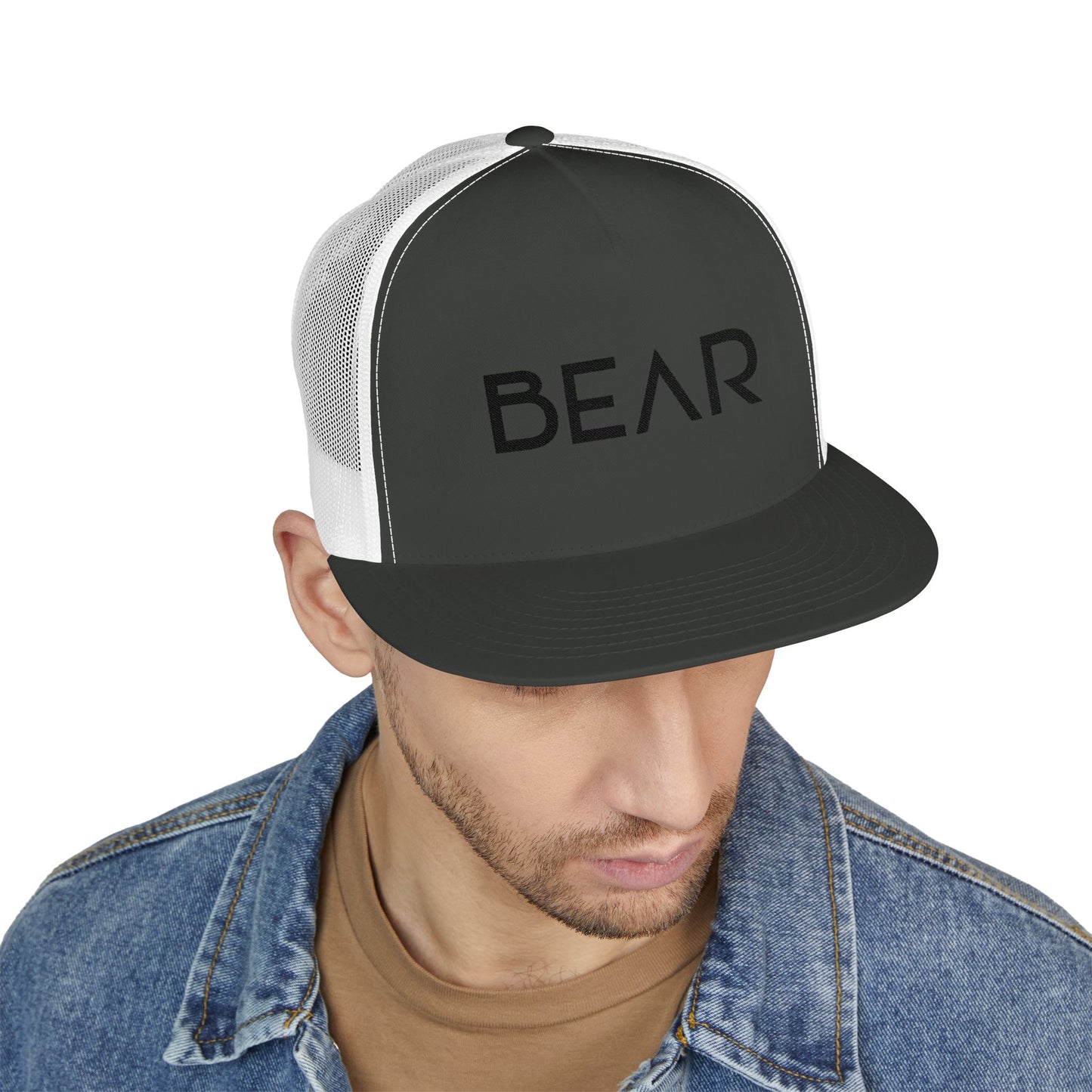 Bear 5 Panel Trucker Cap