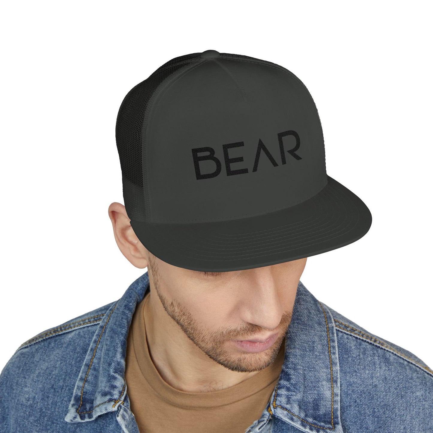 Bear 5 Panel Trucker Cap