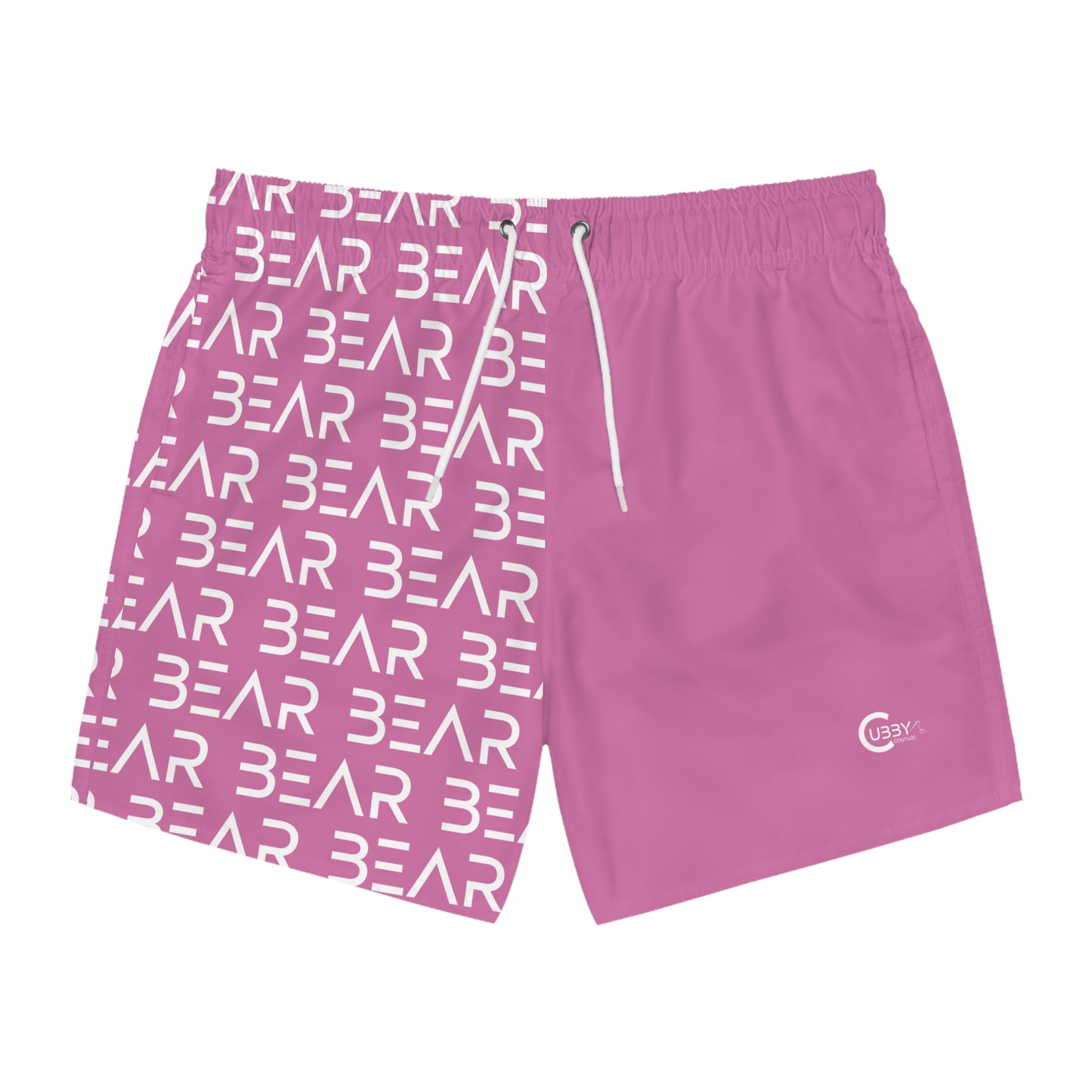 Modern Bear Swim Trunks- Pink