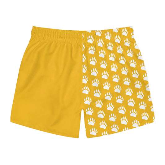 Paw Print Swim Trunks- Yellow