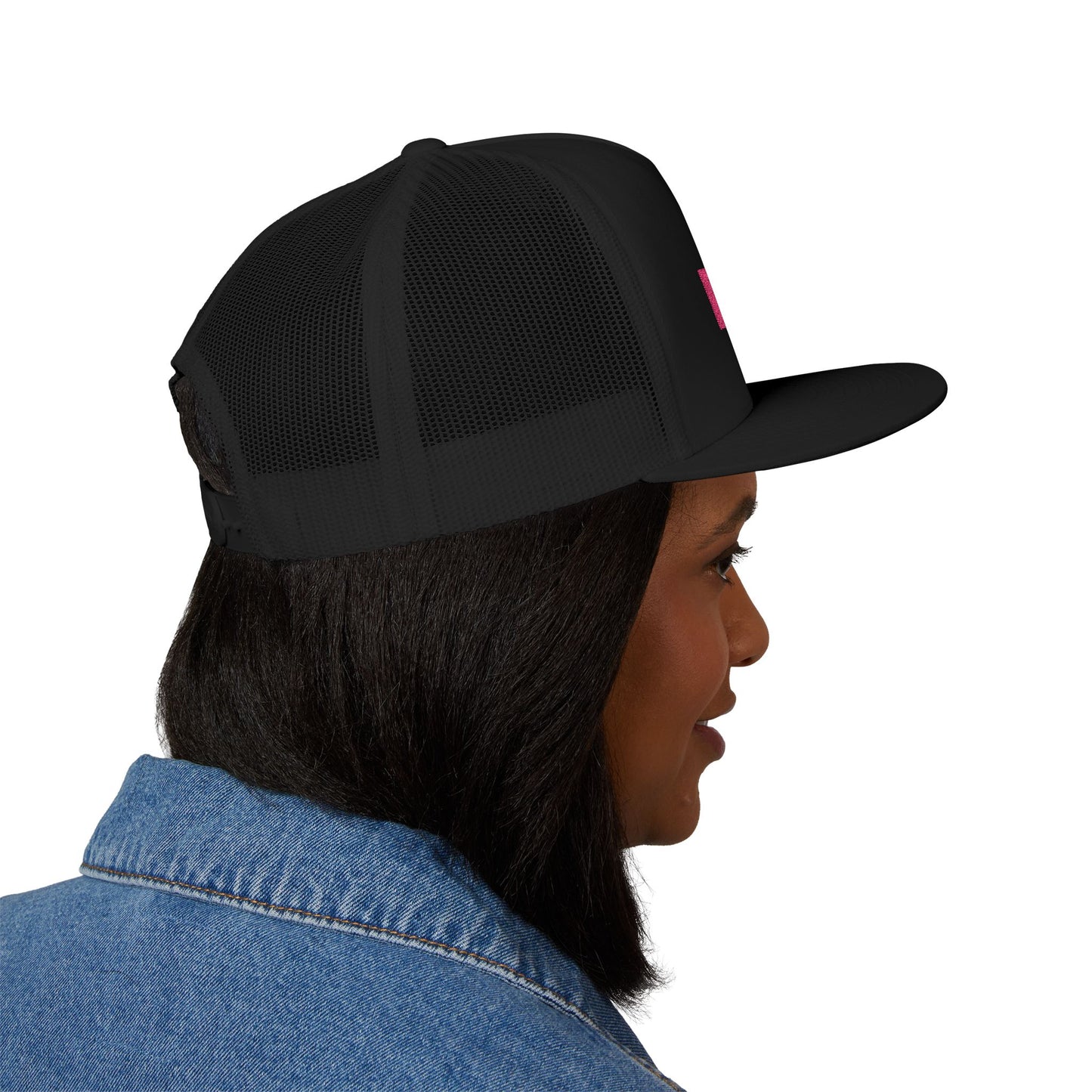 Pink Bear 5 Panel Trucker Cap