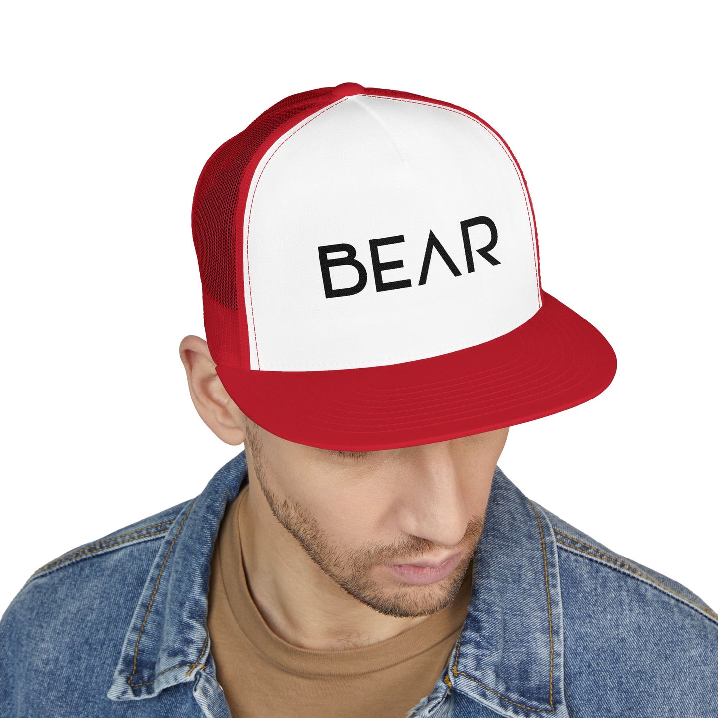 Bear 5 Panel Trucker Cap