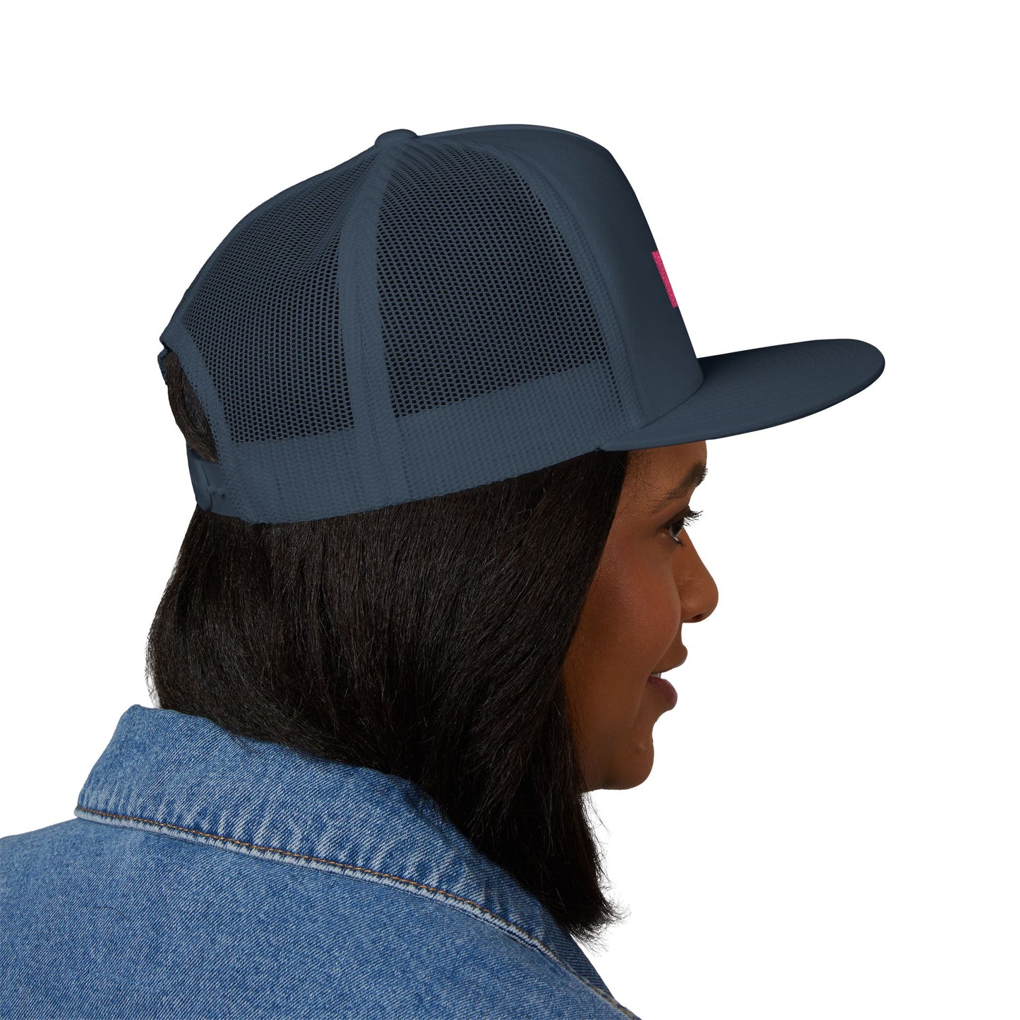 Pink Bear 5 Panel Trucker Cap