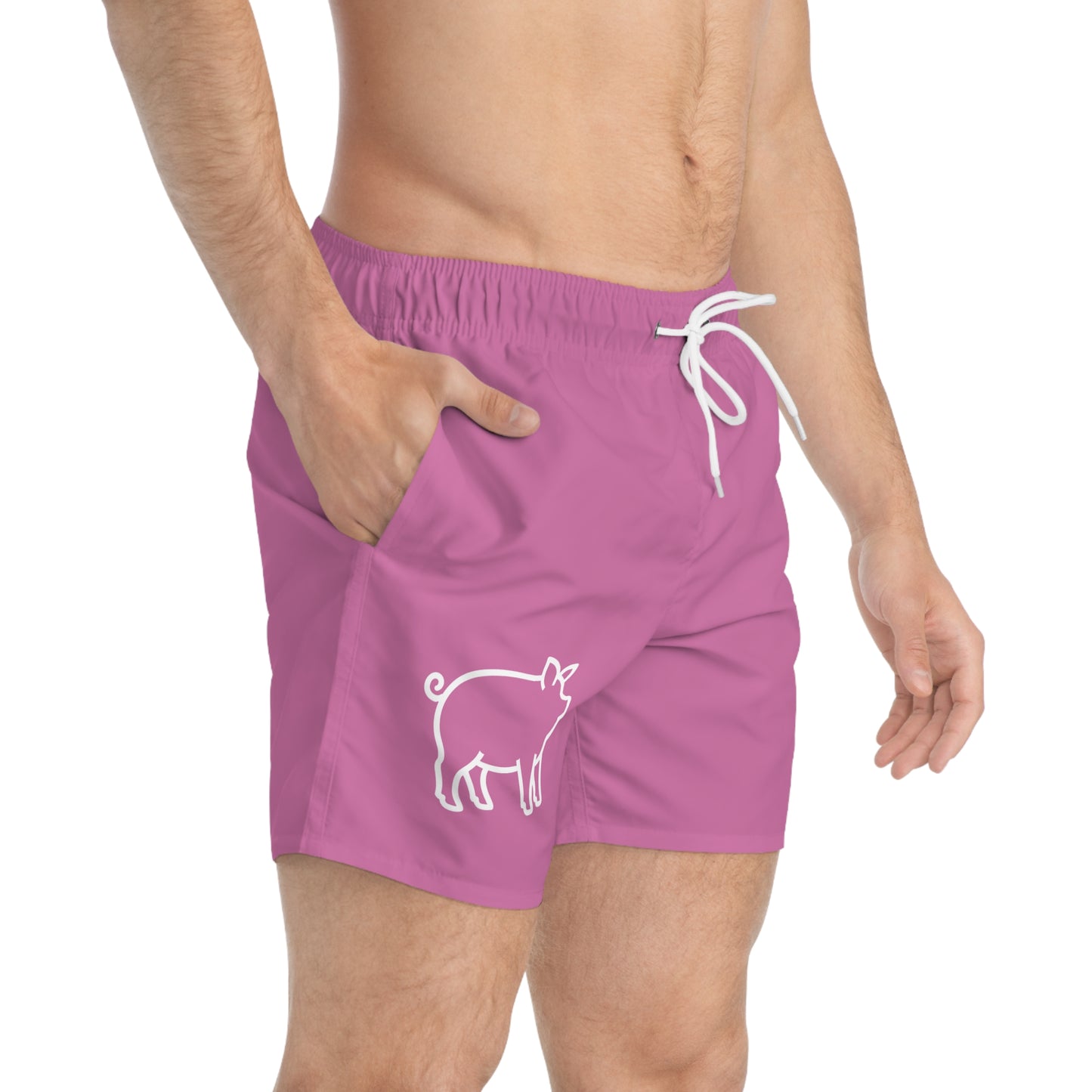 Pig Swim Trunks- Pink