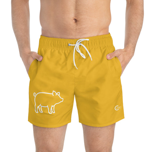 Pig Swim Trunks- Yellow