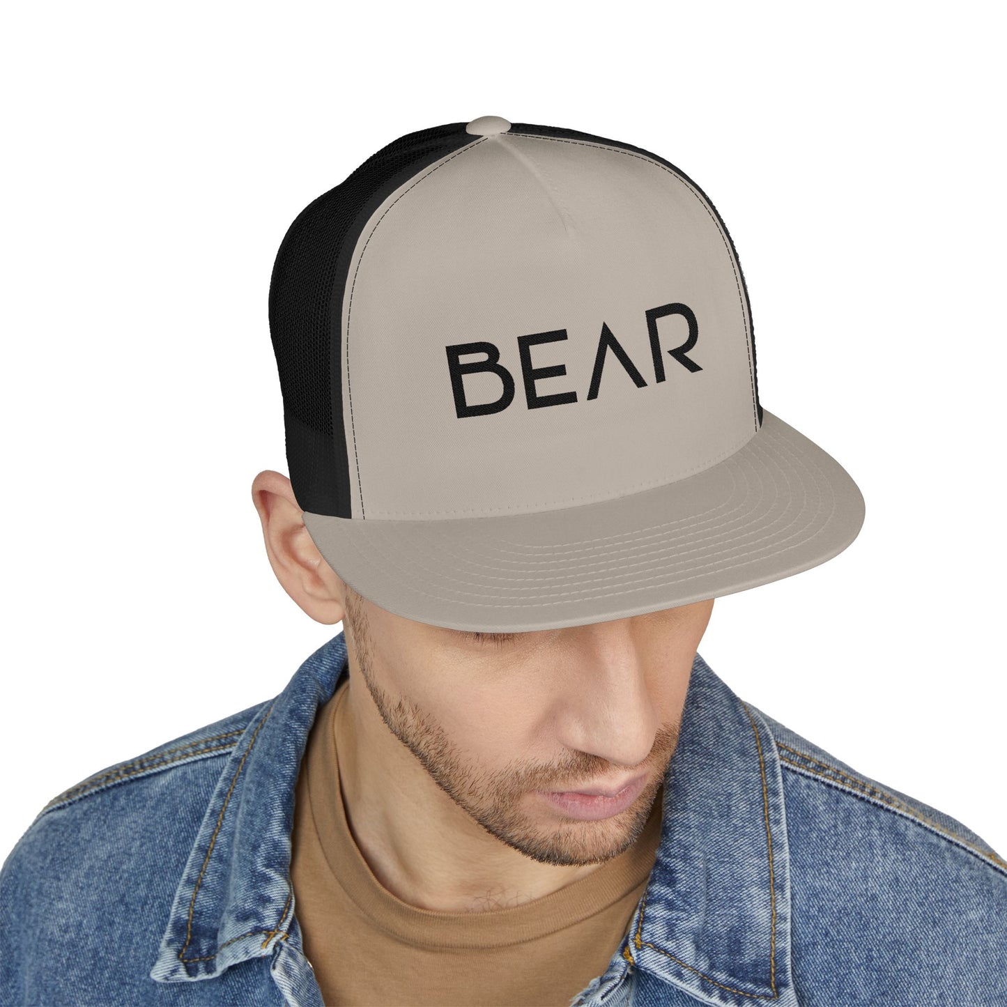 Bear 5 Panel Trucker Cap