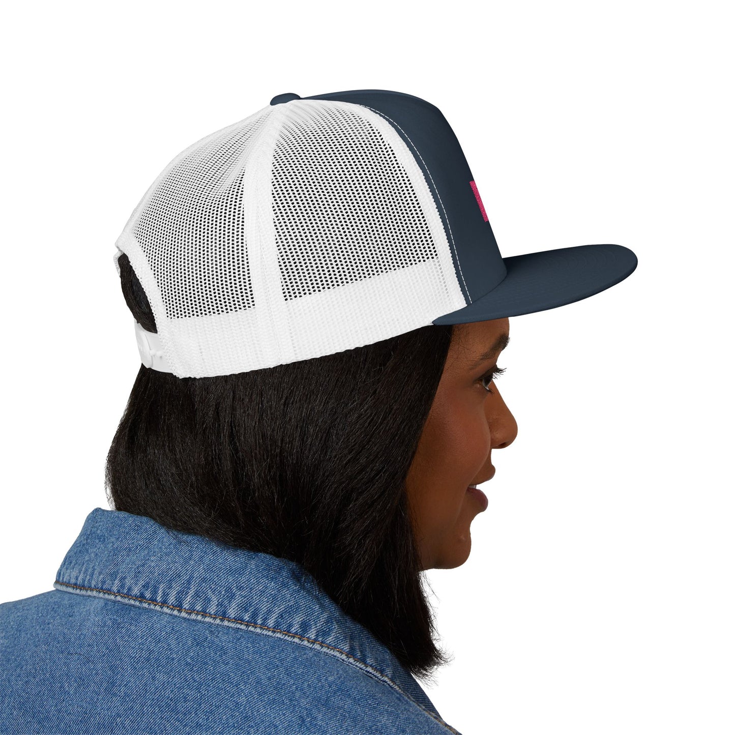 Pink Bear 5 Panel Trucker Cap