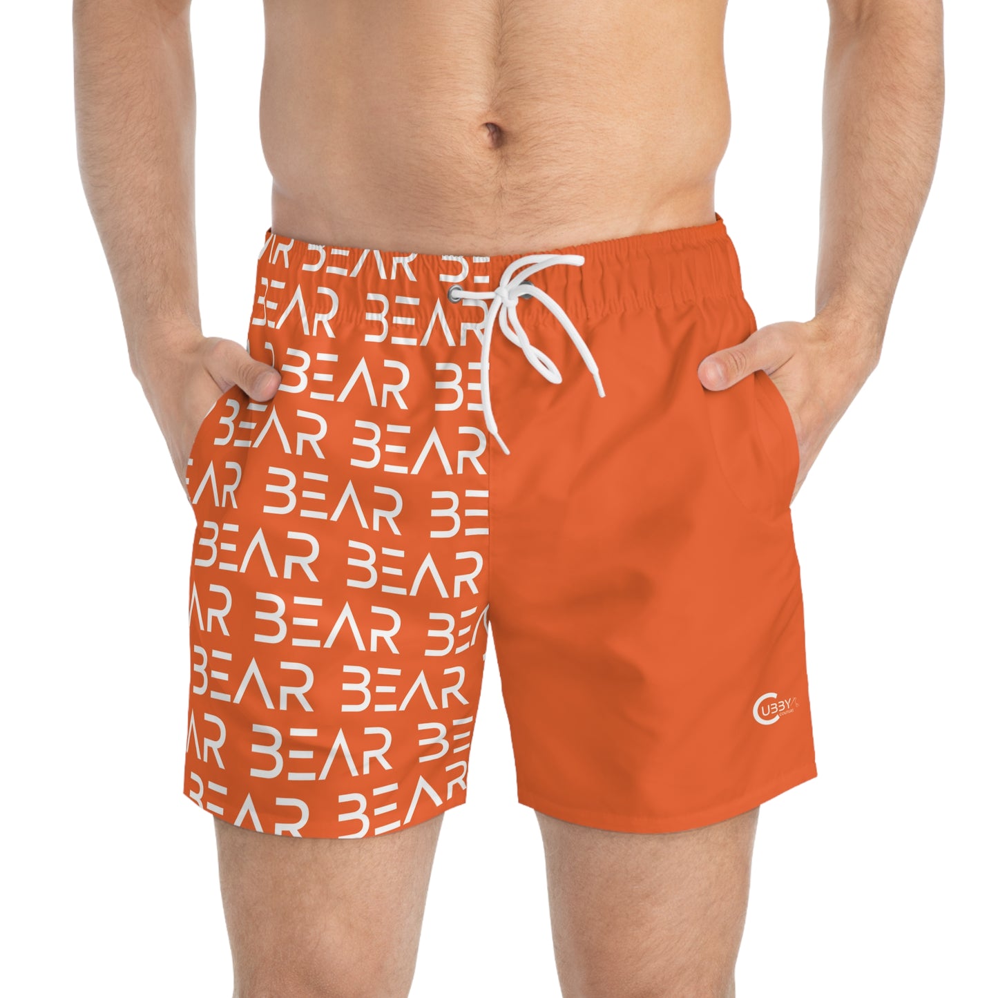 Modern Bear Swim Trunks- Orange