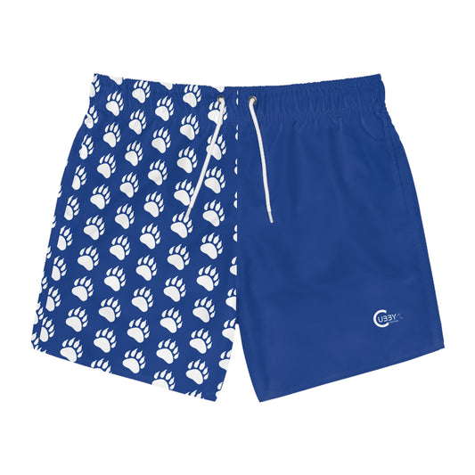 Paw Print Swim Trunks- Blue