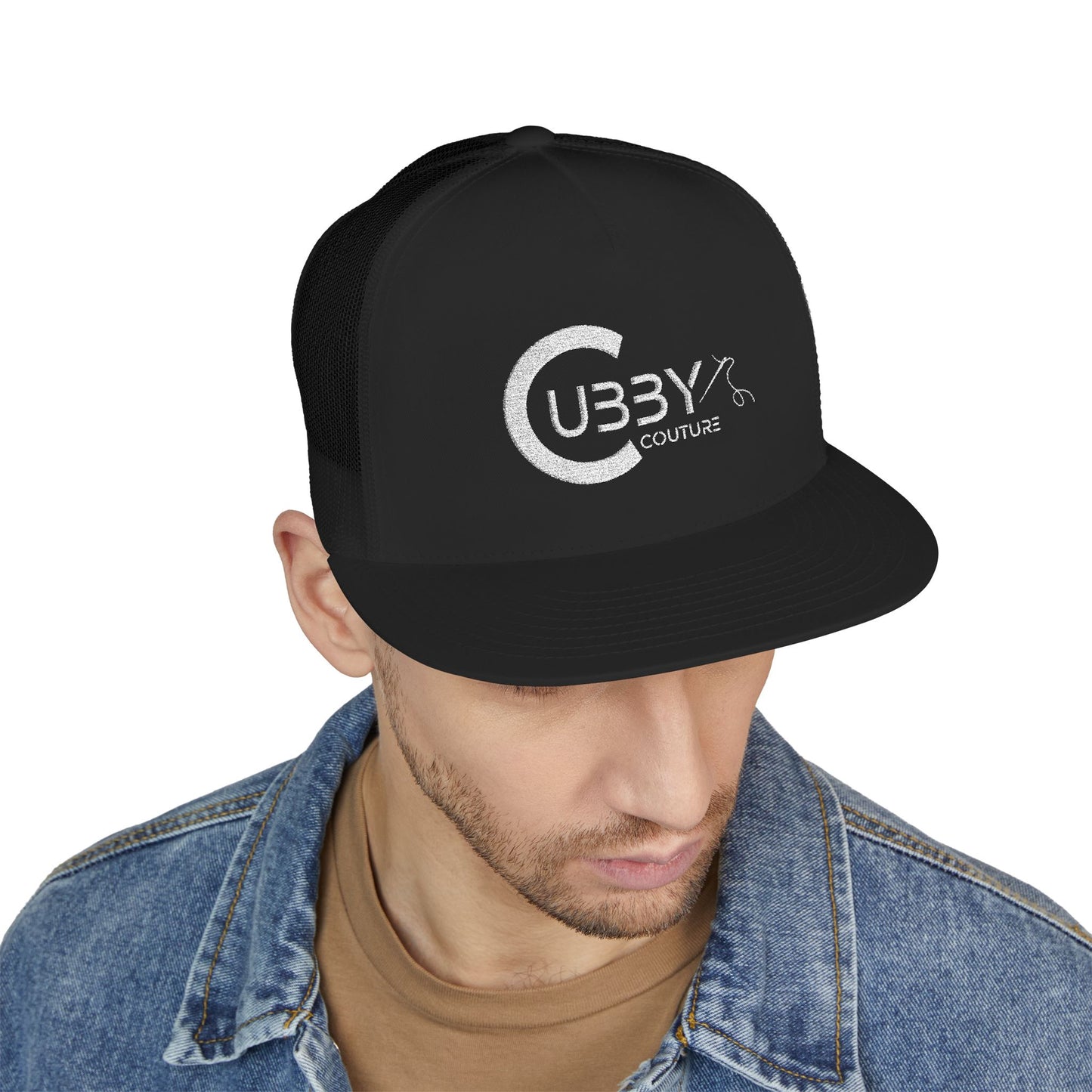 Cubby Couture 5 Panel Trucker Cap.