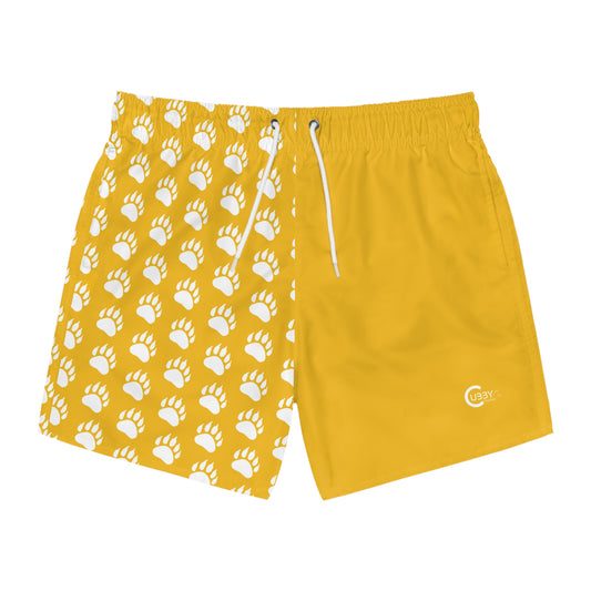 Paw Print Swim Trunks- Yellow