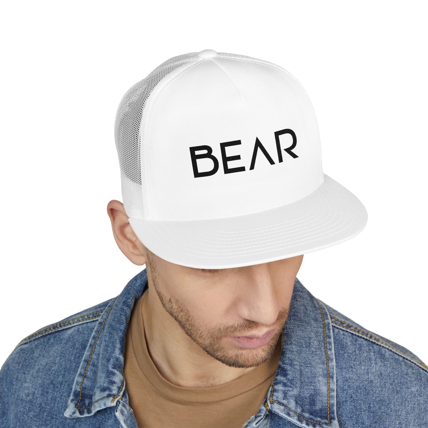 Bear 5 Panel Trucker Cap