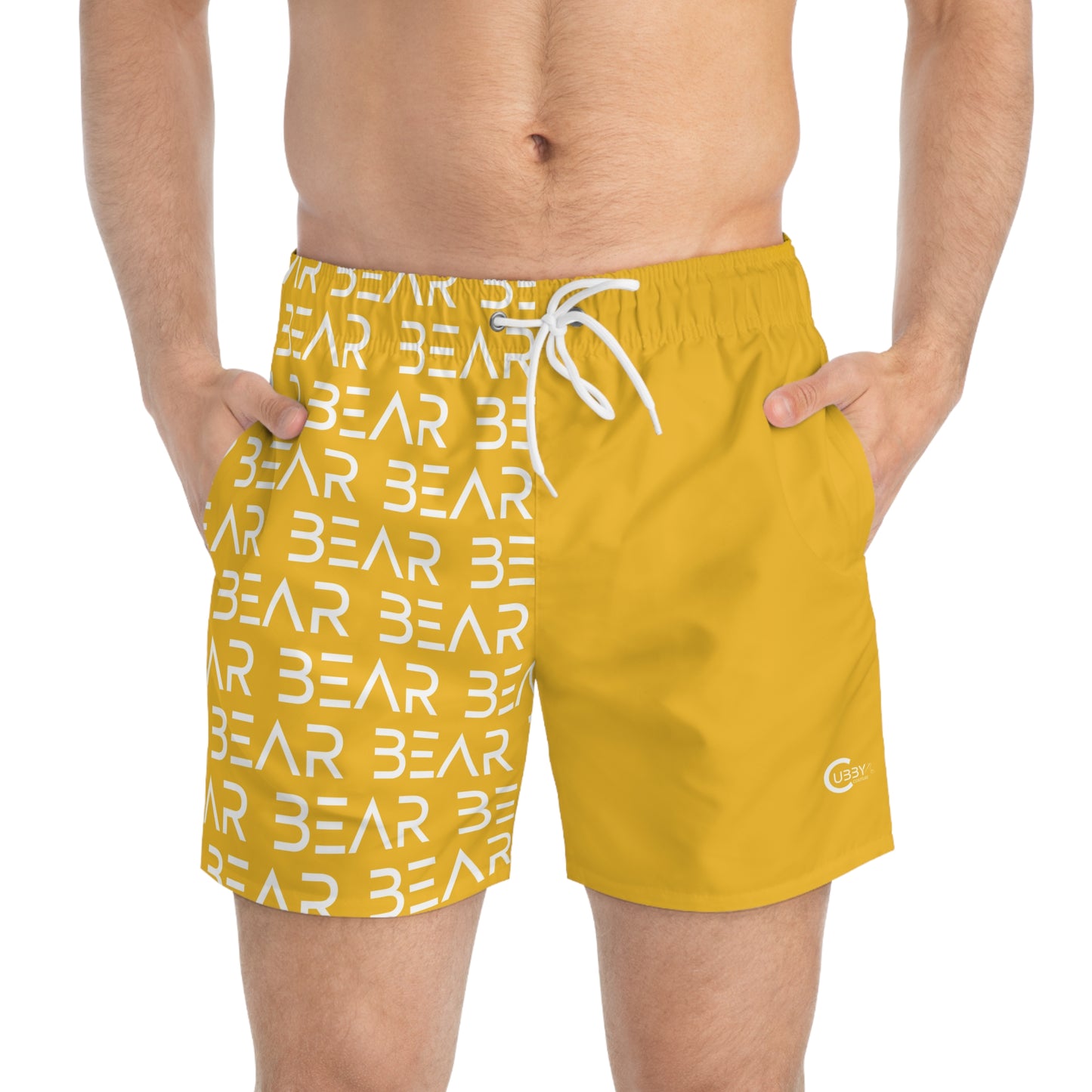 Modern Bear Swim Trunks- Yellow