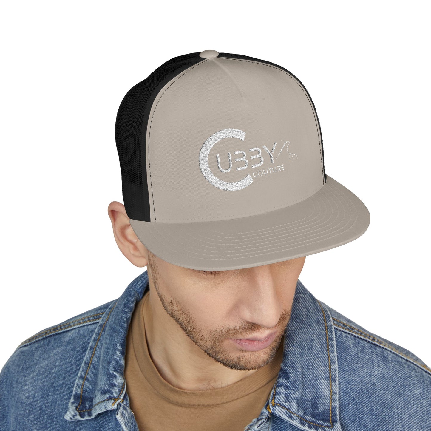 Cubby Couture 5 Panel Trucker Cap.