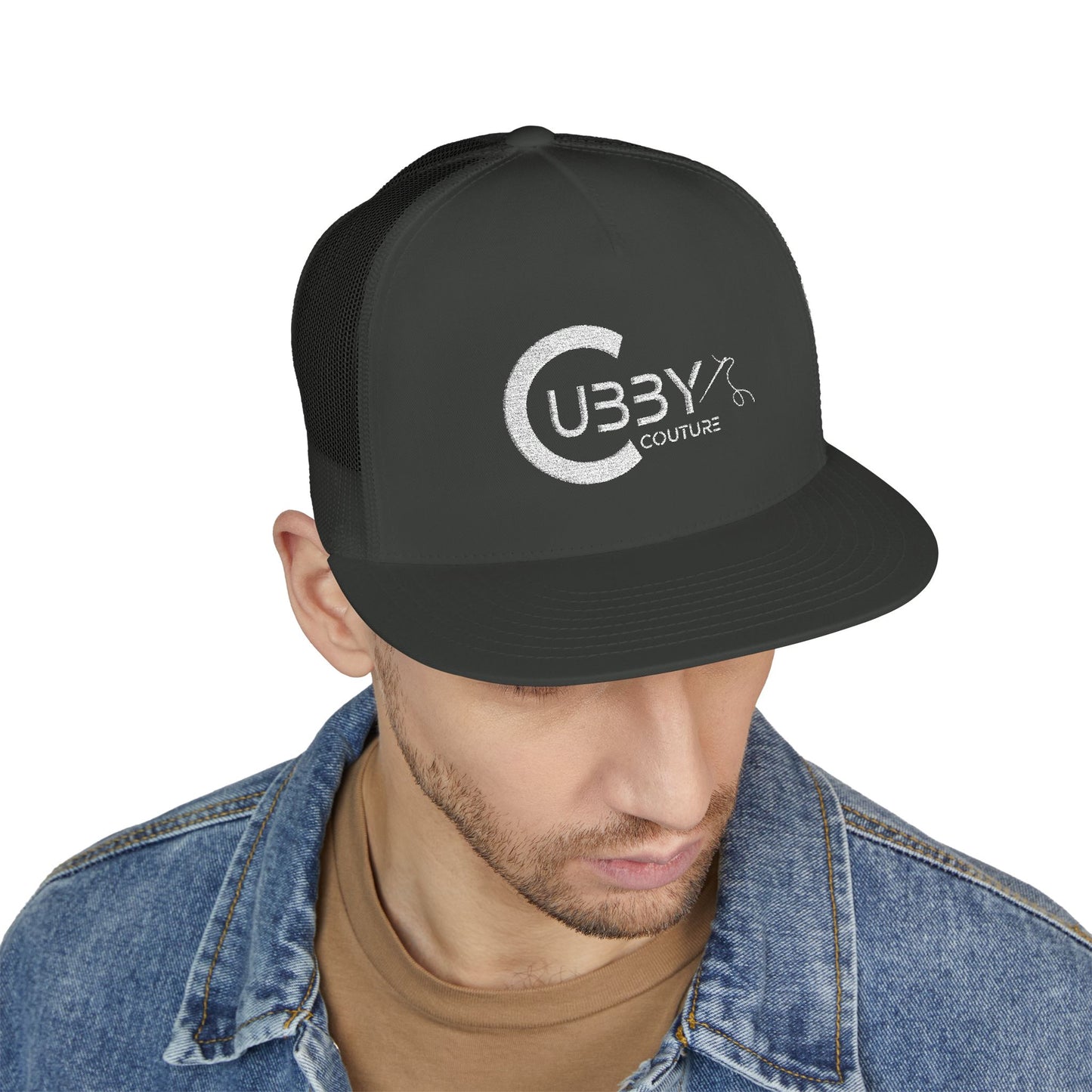 Cubby Couture 5 Panel Trucker Cap.