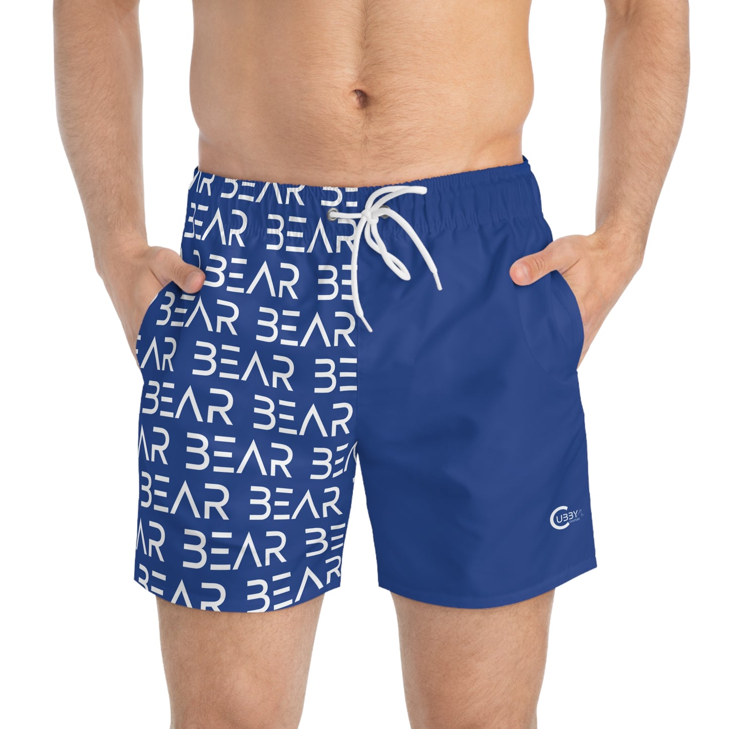Modern Bear Swim Trunks- Blue