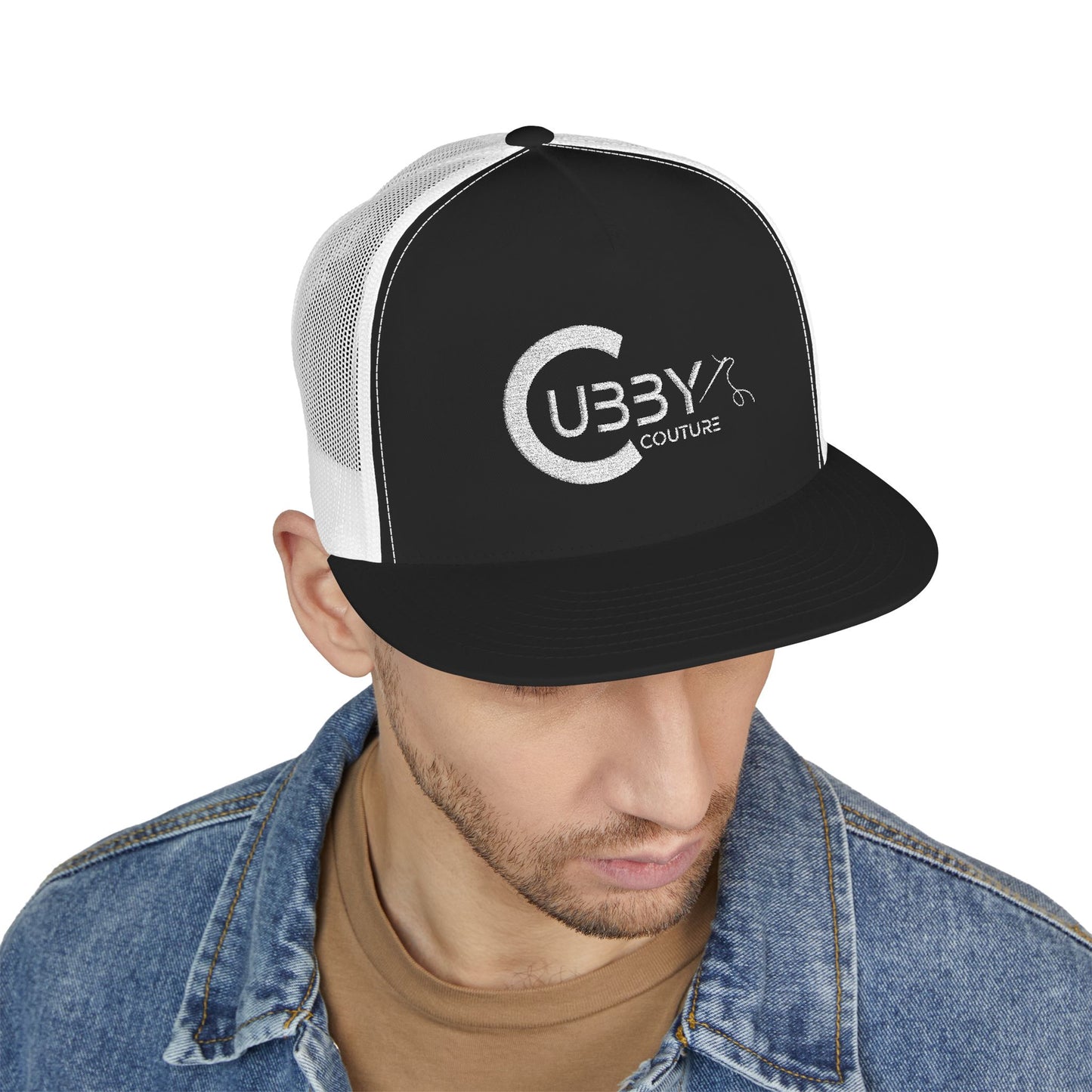 Cubby Couture 5 Panel Trucker Cap.
