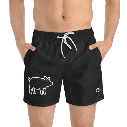 Pig Swim Trunks- Black
