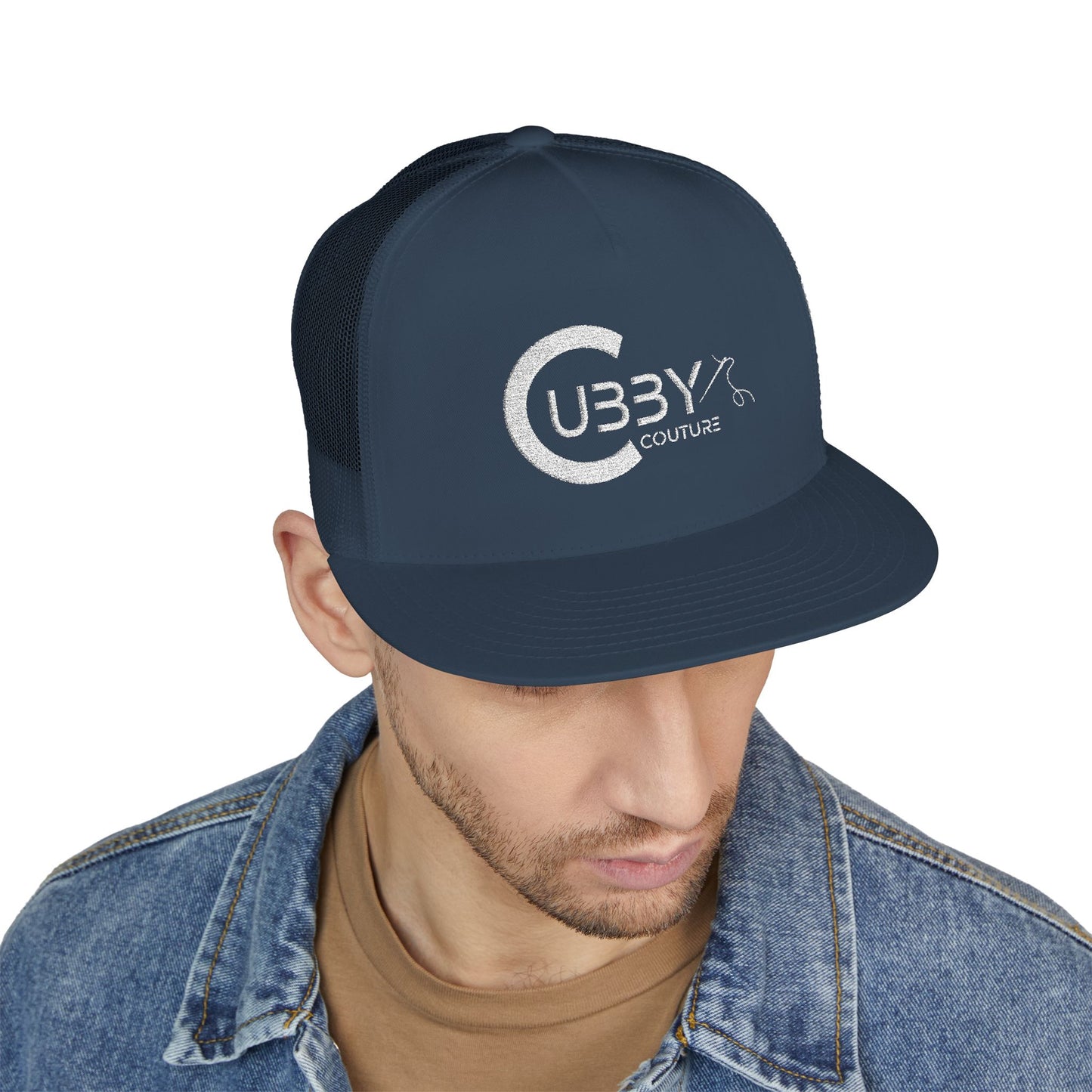 Cubby Couture 5 Panel Trucker Cap.