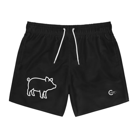 Pig Swim Trunks- Black