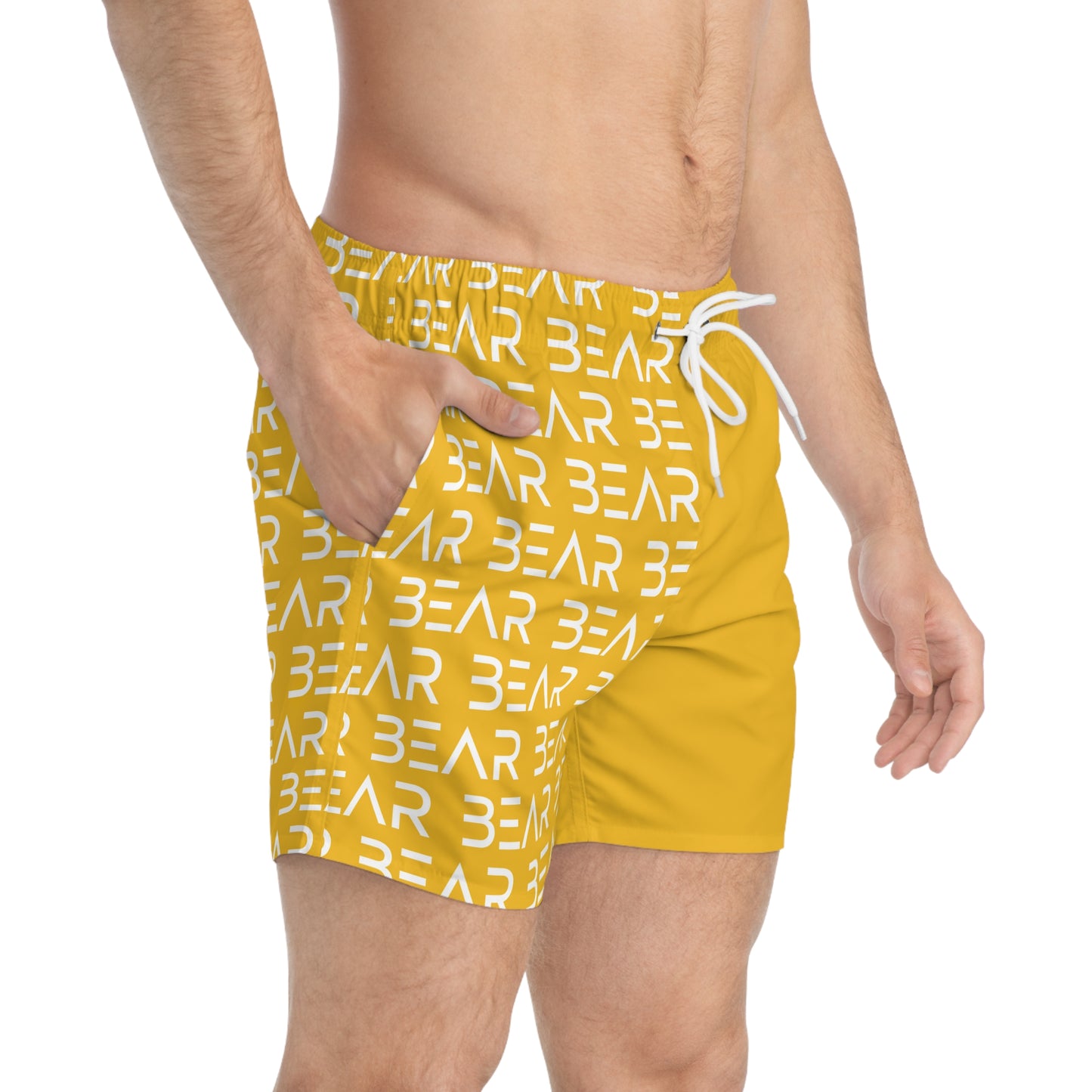 Modern Bear Swim Trunks- Yellow