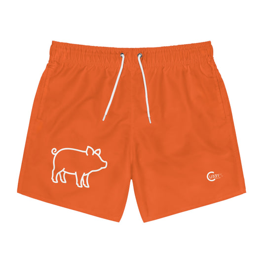 Pig Swim Trunks- Orange