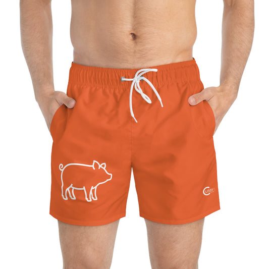 Pig Swim Trunks- Orange